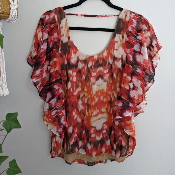 Guess Butterfly Sleeves Blouse - Picture 5 of 7